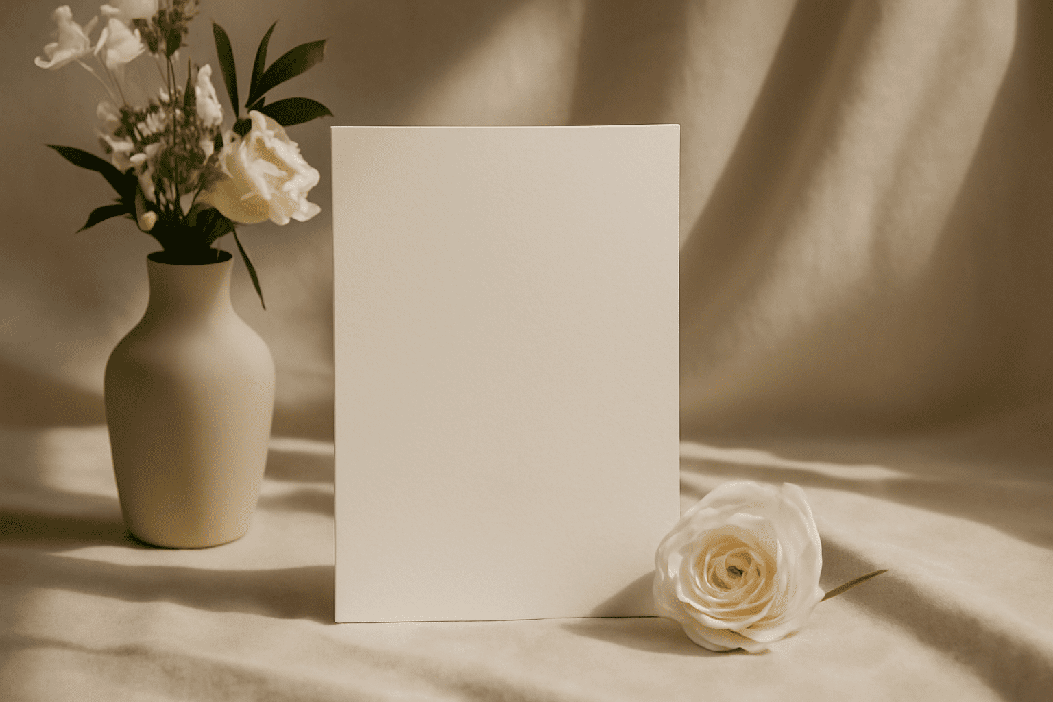 Image éditoriale d'une invitation de mariage élégante dans un cadre raffiné